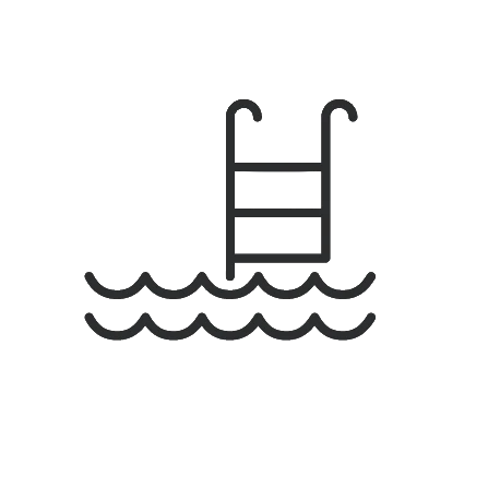Icone qui parle de la piscine extérieure, chauffée.