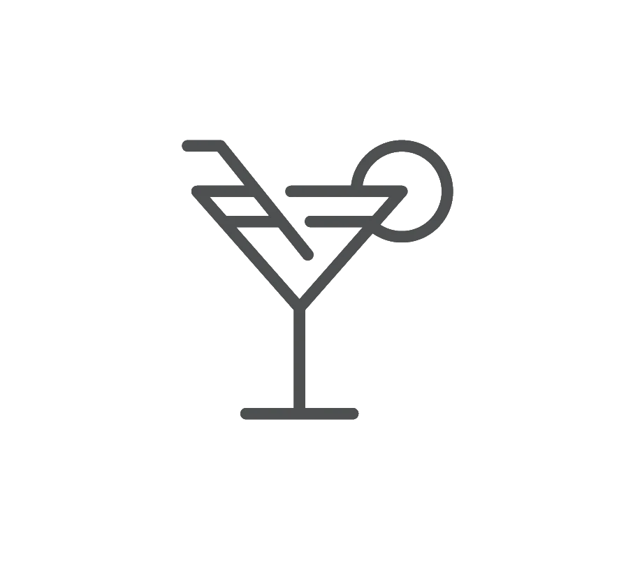 icone d'un cocktail qui illustre l'élégance de la propriété