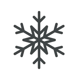 Icone d'un flocon de neige pour illustrer l'hiver