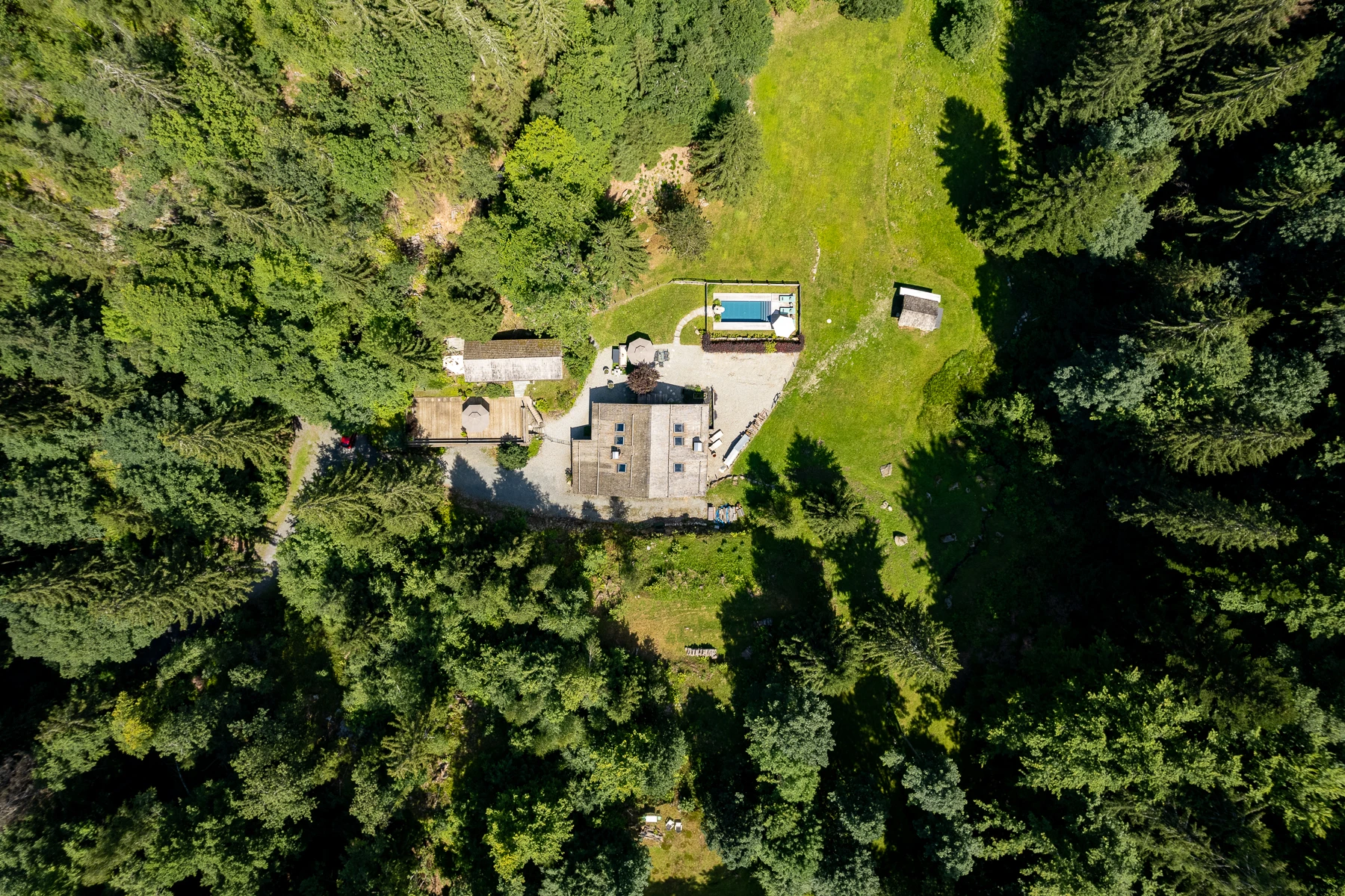 Plan de la propriété, vue de drone, vue de haut